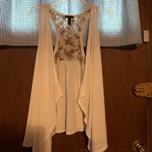 F.A.N.G. Vest with Floral Lace back